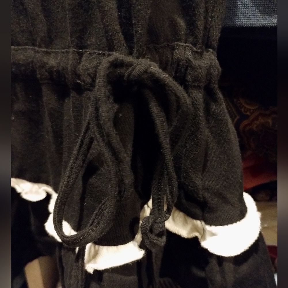 Energie Black Ruffle Trim Peplum Tee -size  Medium - Picture 13 of 16